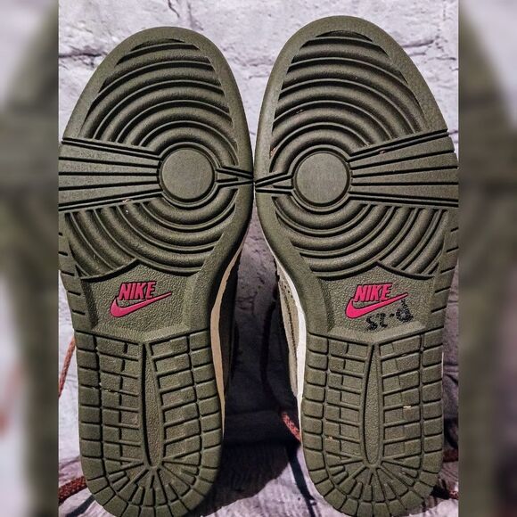 Nike Dunk Sky Hi olvie green Wedge Sneakers - Olive and Red - Picture 8 of 10